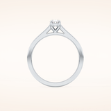 0.36 CT Oval Shaped Solitaire Moissanite Engagement Ring