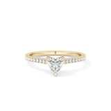 Heart Pave Lab Grown Diamond Engagement Ring