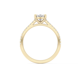Heart Pave Lab Grown Diamond Engagement Ring