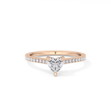 Heart Pave Lab Grown Diamond Engagement Ring