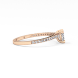Heart Pave Lab Grown Diamond Engagement Ring
