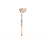 Heart Pave Lab Grown Diamond Engagement Ring