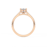 Heart Pave Lab Grown Diamond Engagement Ring