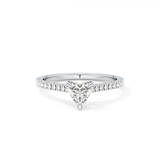 Heart Pave Lab Grown Diamond Engagement Ring