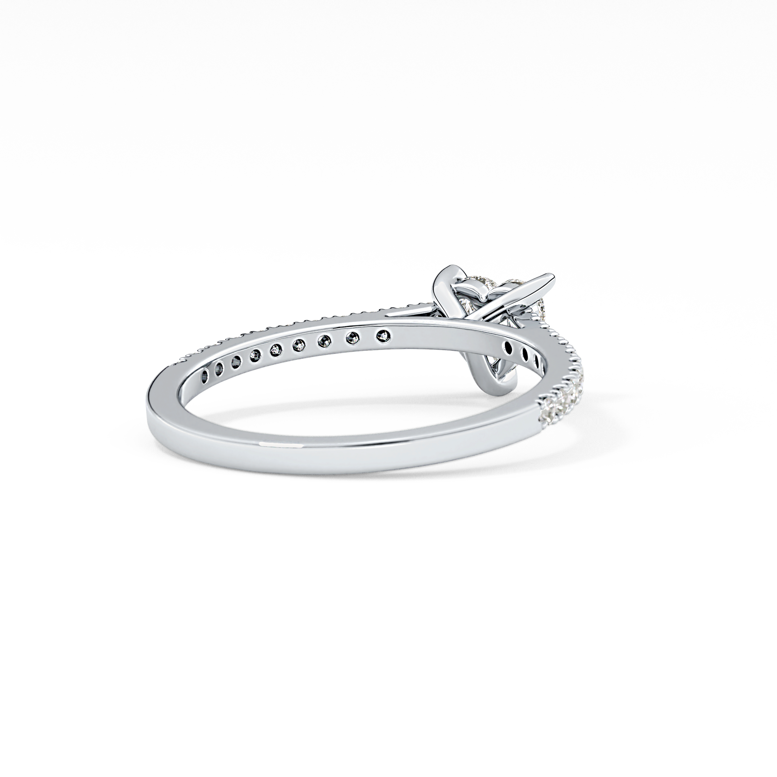 Heart Pave Lab Grown Diamond Engagement Ring