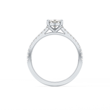 Heart Pave Lab Grown Diamond Engagement Ring