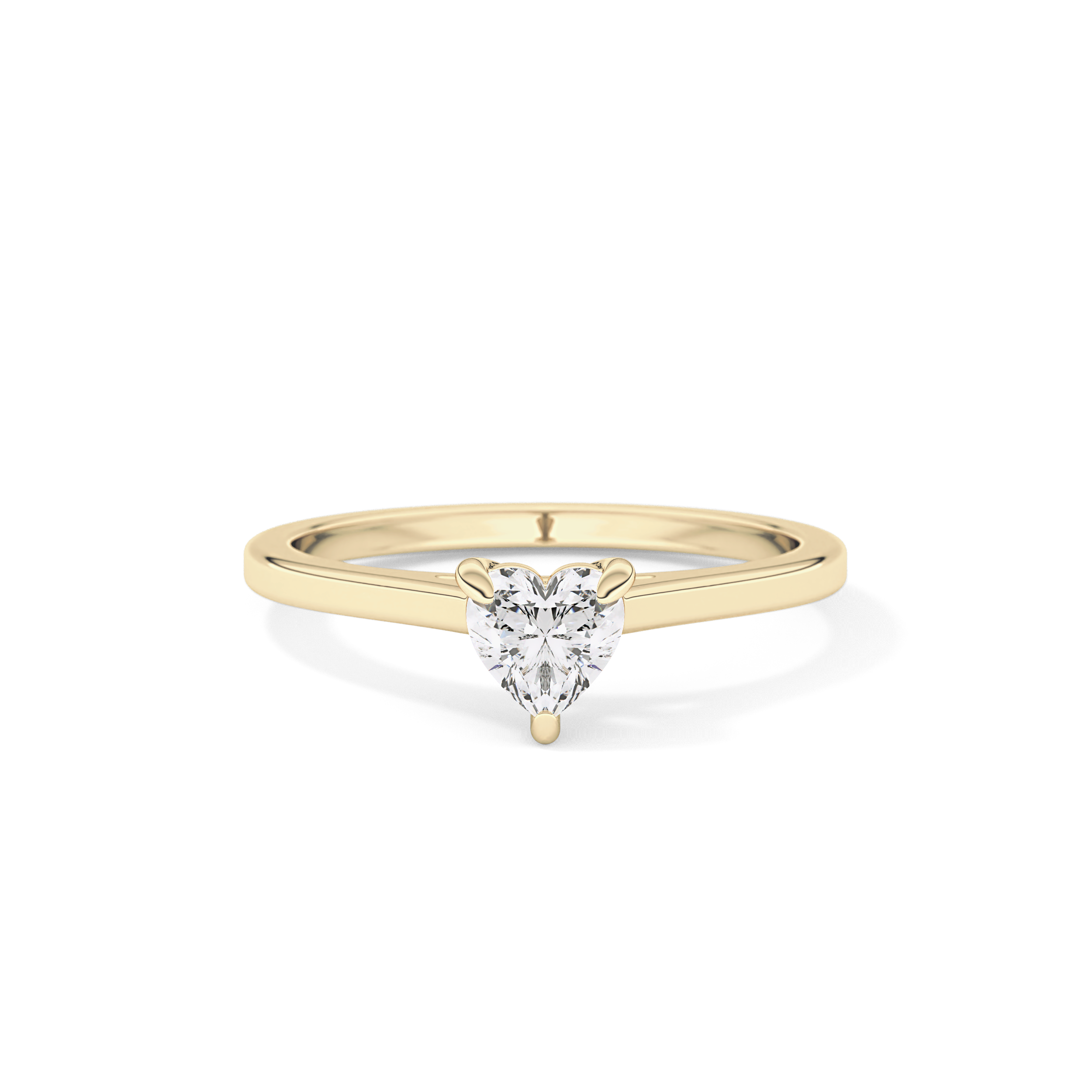 Heart Solitaire Lab Grown Diamond Engagement Ring