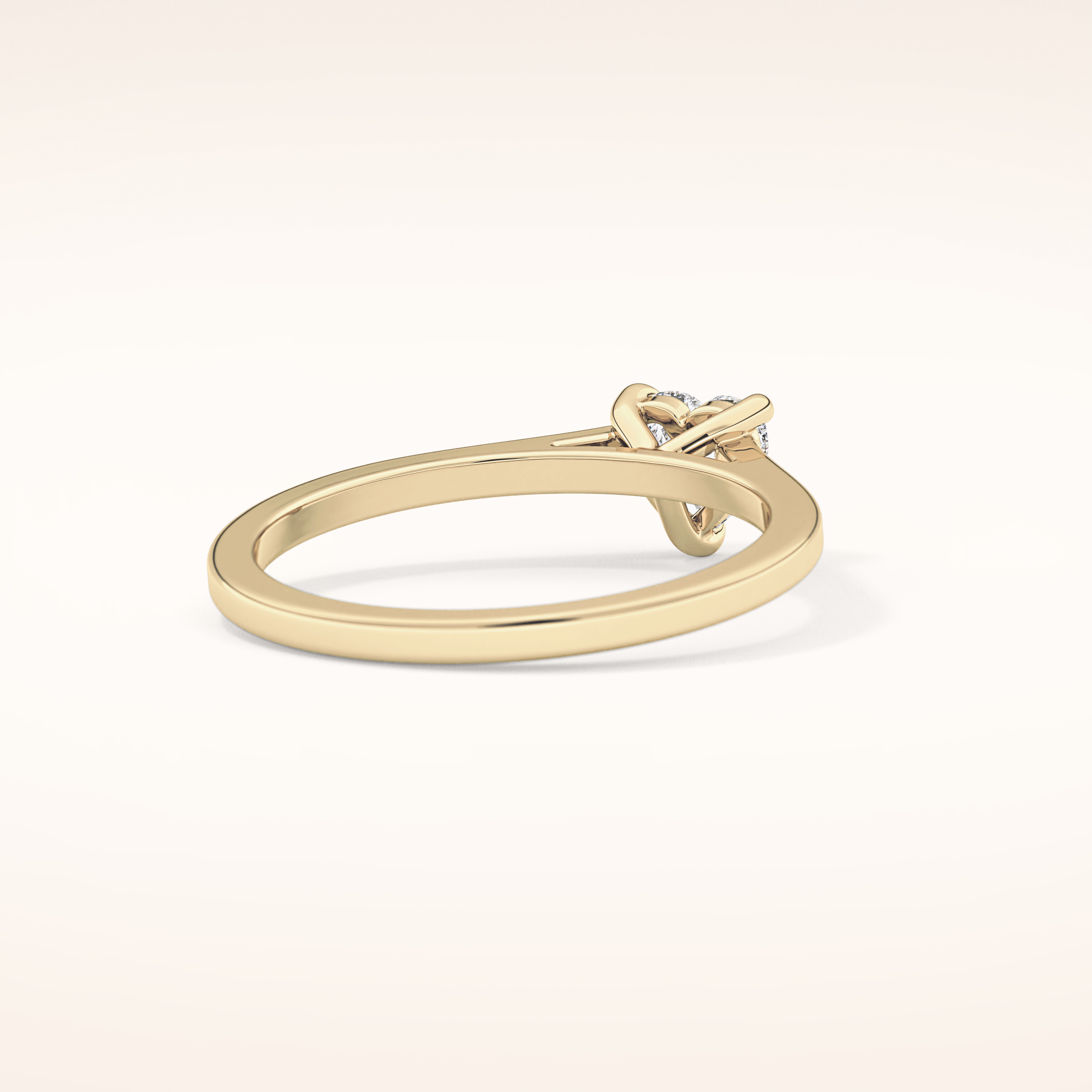 0.44 CT Heart Shaped Solitaire Moissanite Engagement Ring