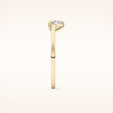 0.44 CT Heart Shaped Solitaire Moissanite Engagement Ring