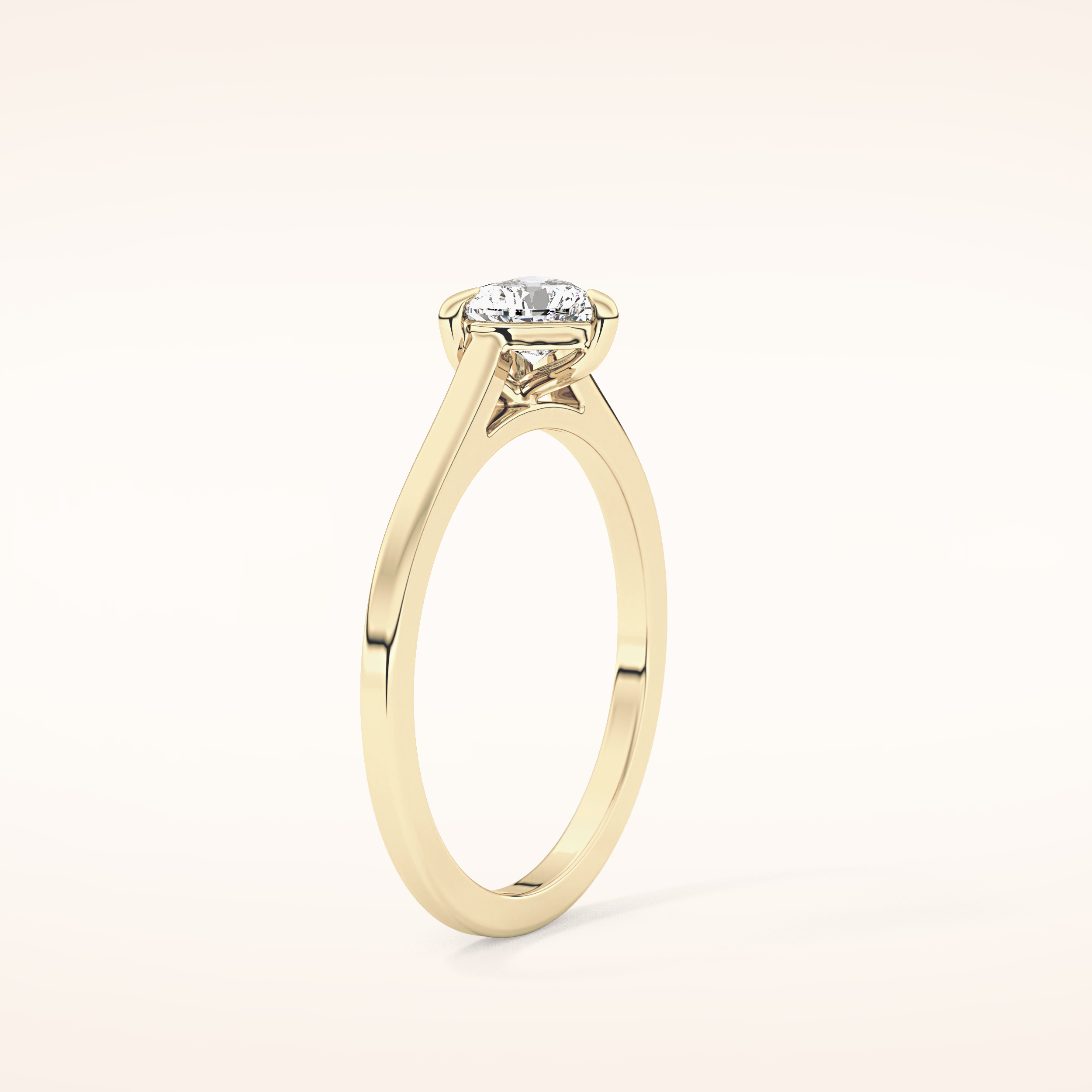 0.44 CT Heart Shaped Solitaire Moissanite Engagement Ring