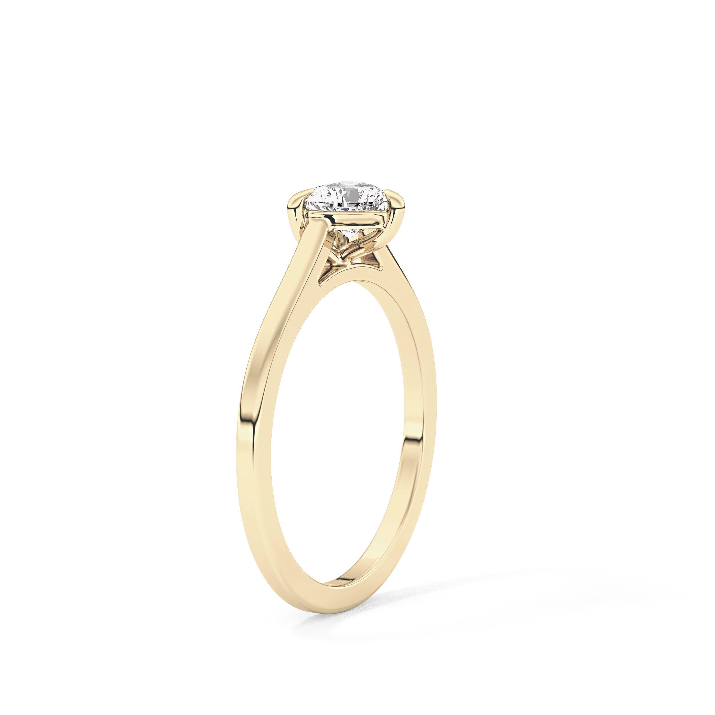 Heart Solitaire Lab Grown Diamond Engagement Ring
