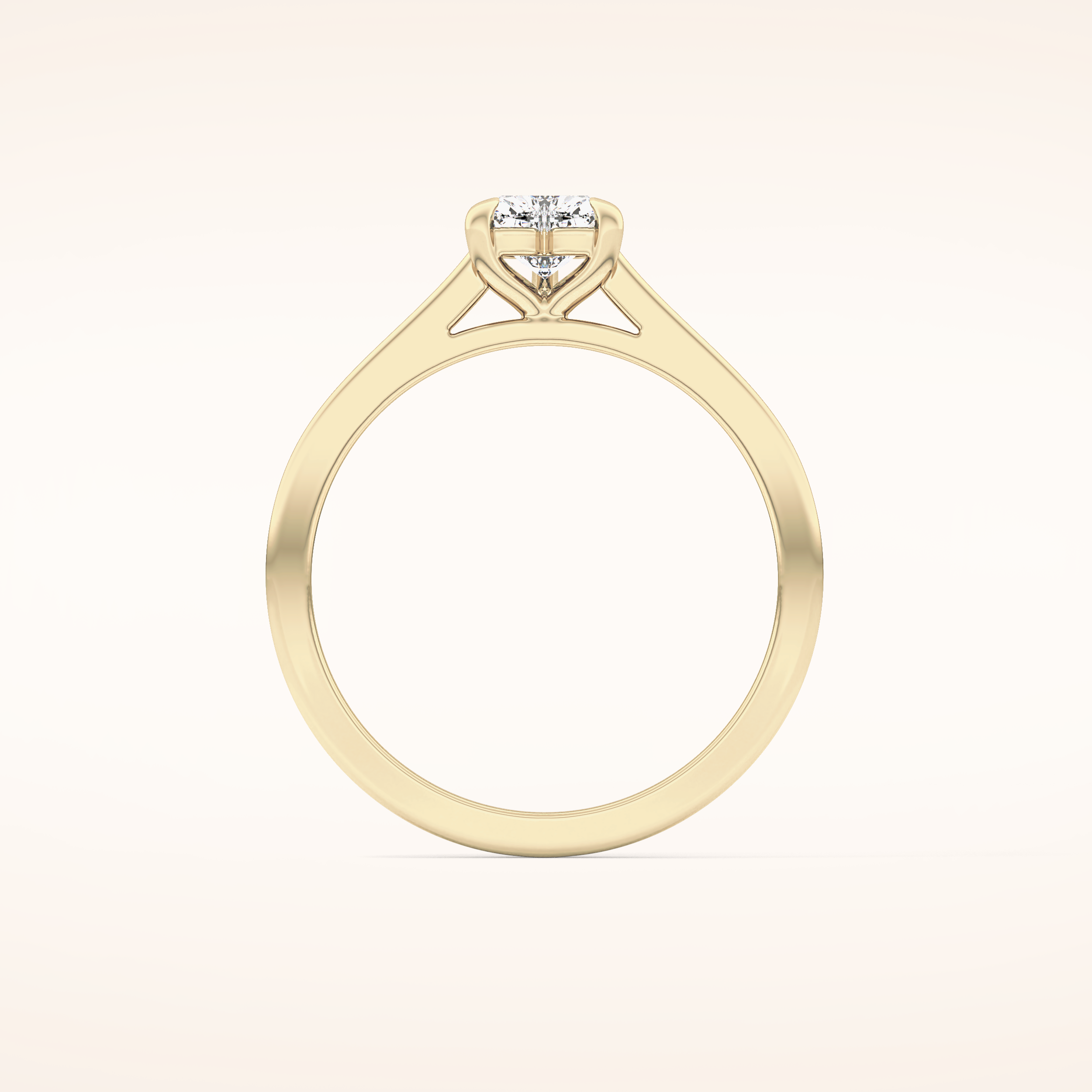 0.44 CT Heart Shaped Solitaire Moissanite Engagement Ring