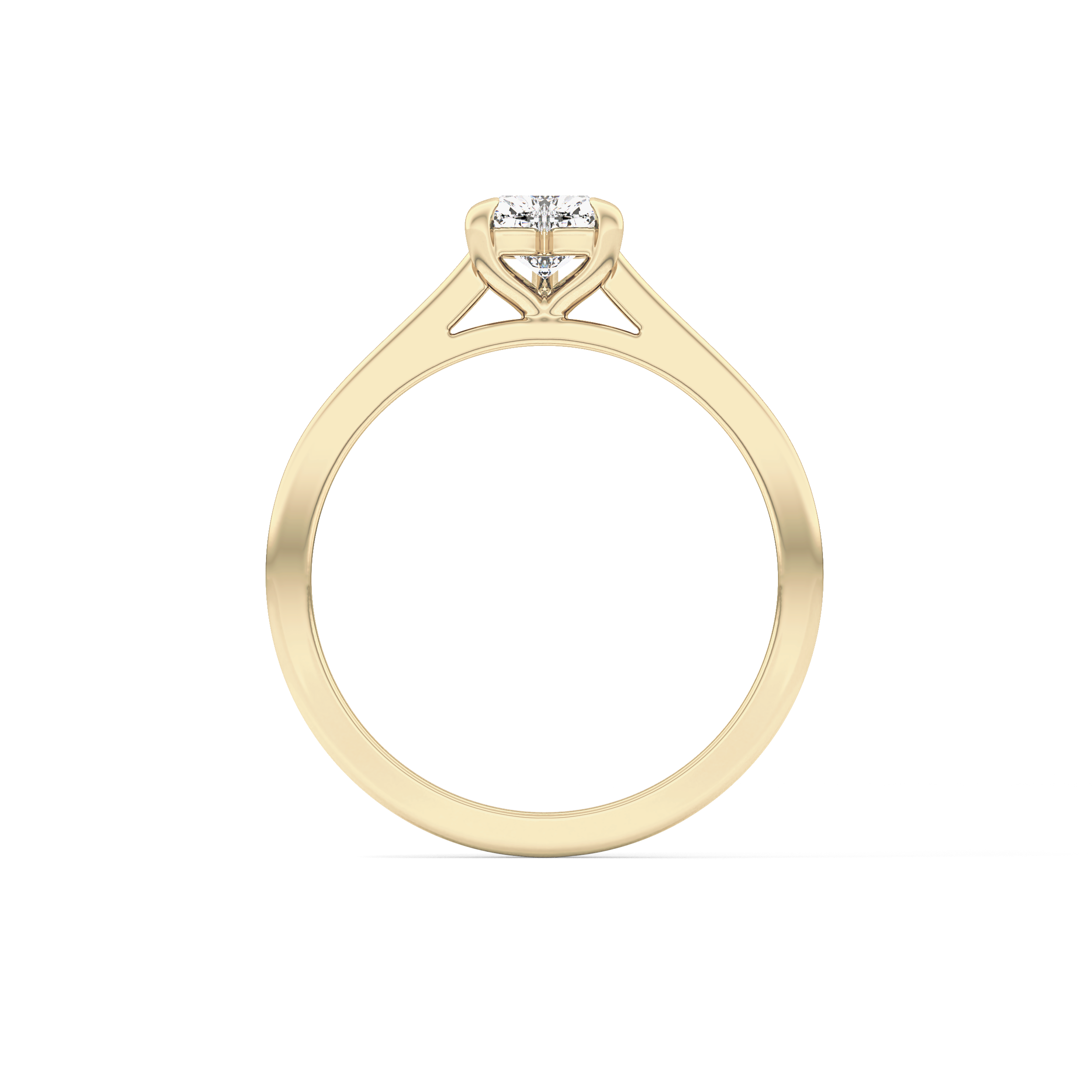 Heart Solitaire Lab Grown Diamond Engagement Ring