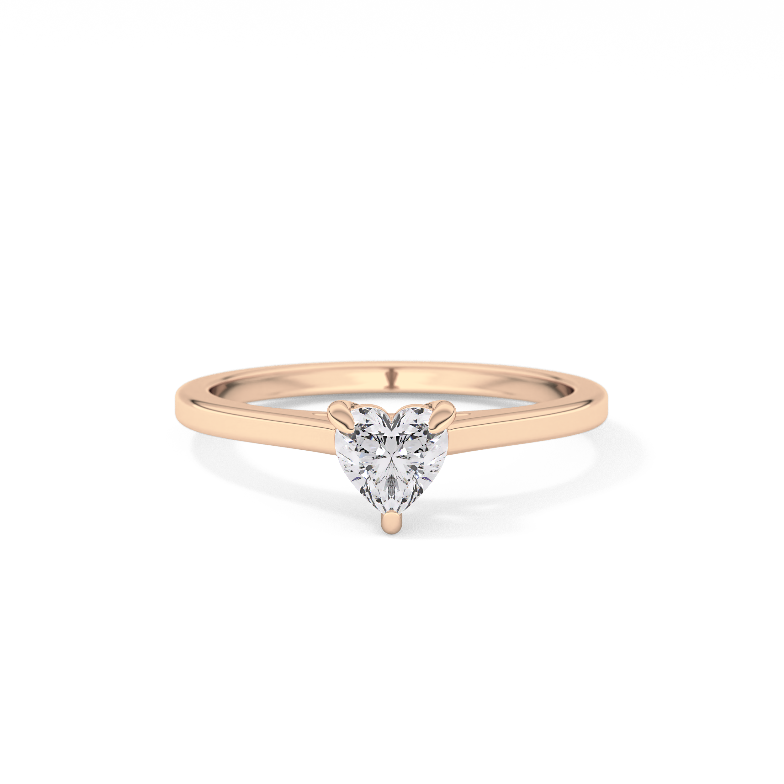 Heart Solitaire Lab Grown Diamond Engagement Ring