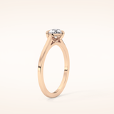 0.44 CT Heart Shaped Solitaire Moissanite Engagement Ring