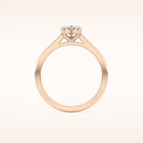 0.44 CT Heart Shaped Solitaire Moissanite Engagement Ring