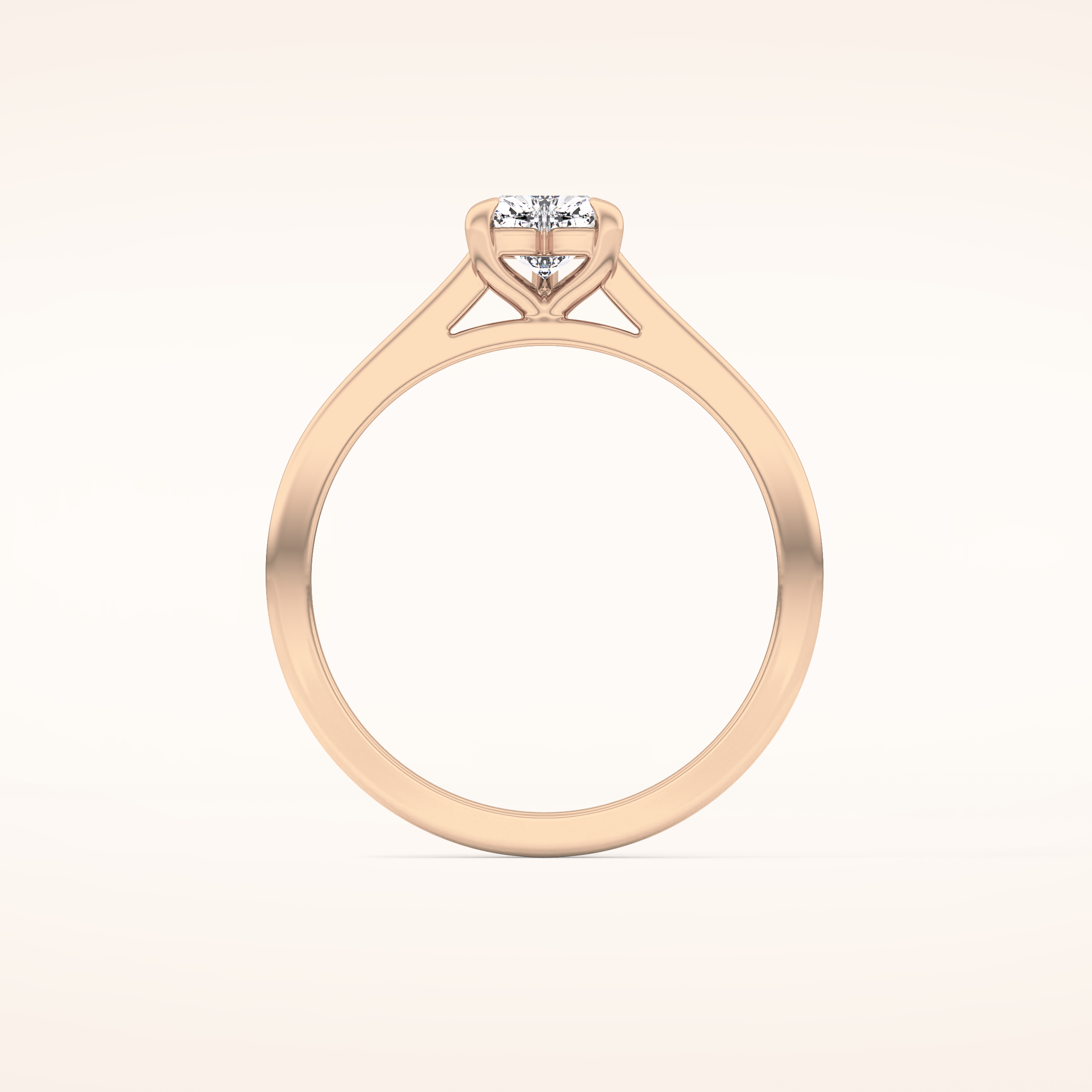 0.44 CT Heart Shaped Solitaire Moissanite Engagement Ring