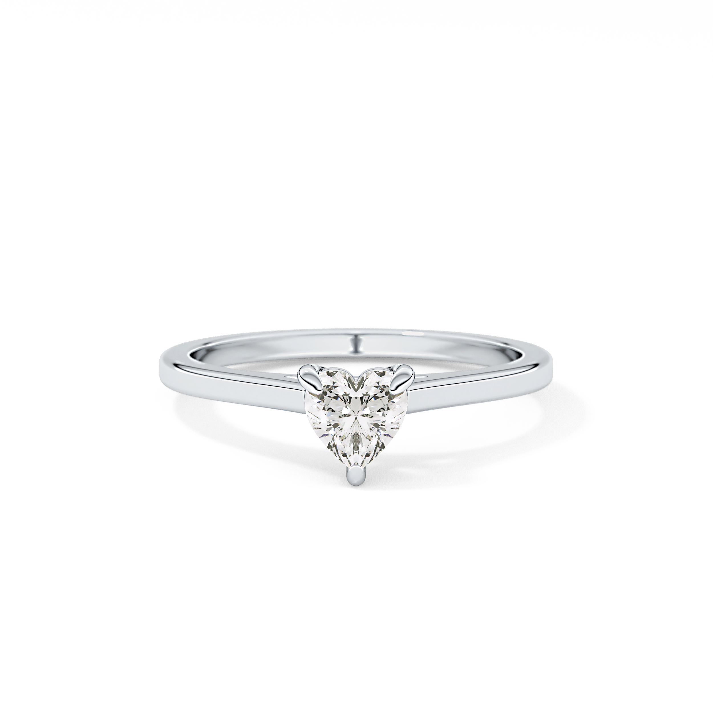 Heart Solitaire Lab Grown Diamond Engagement Ring