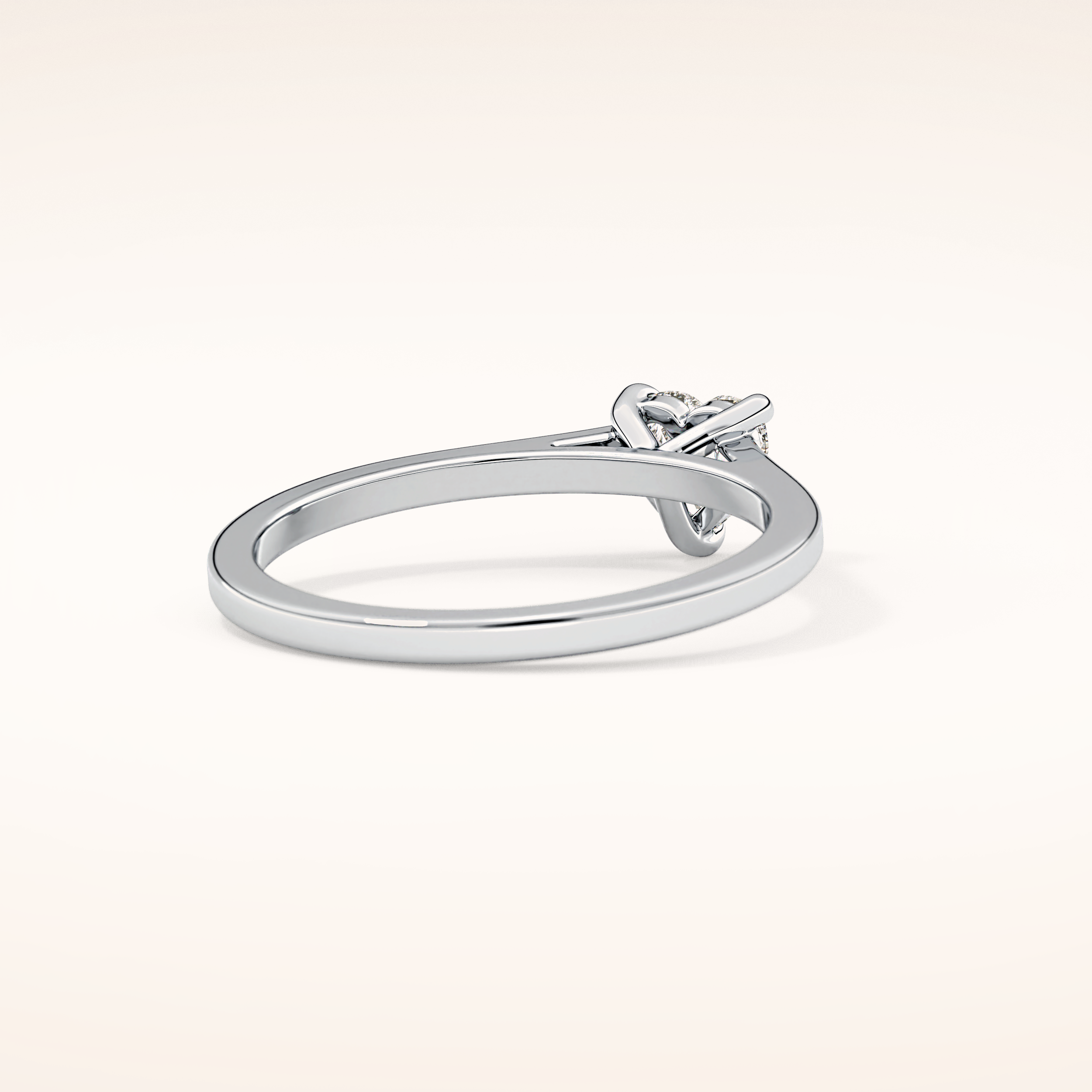 0.44 CT Heart Shaped Solitaire Moissanite Engagement Ring