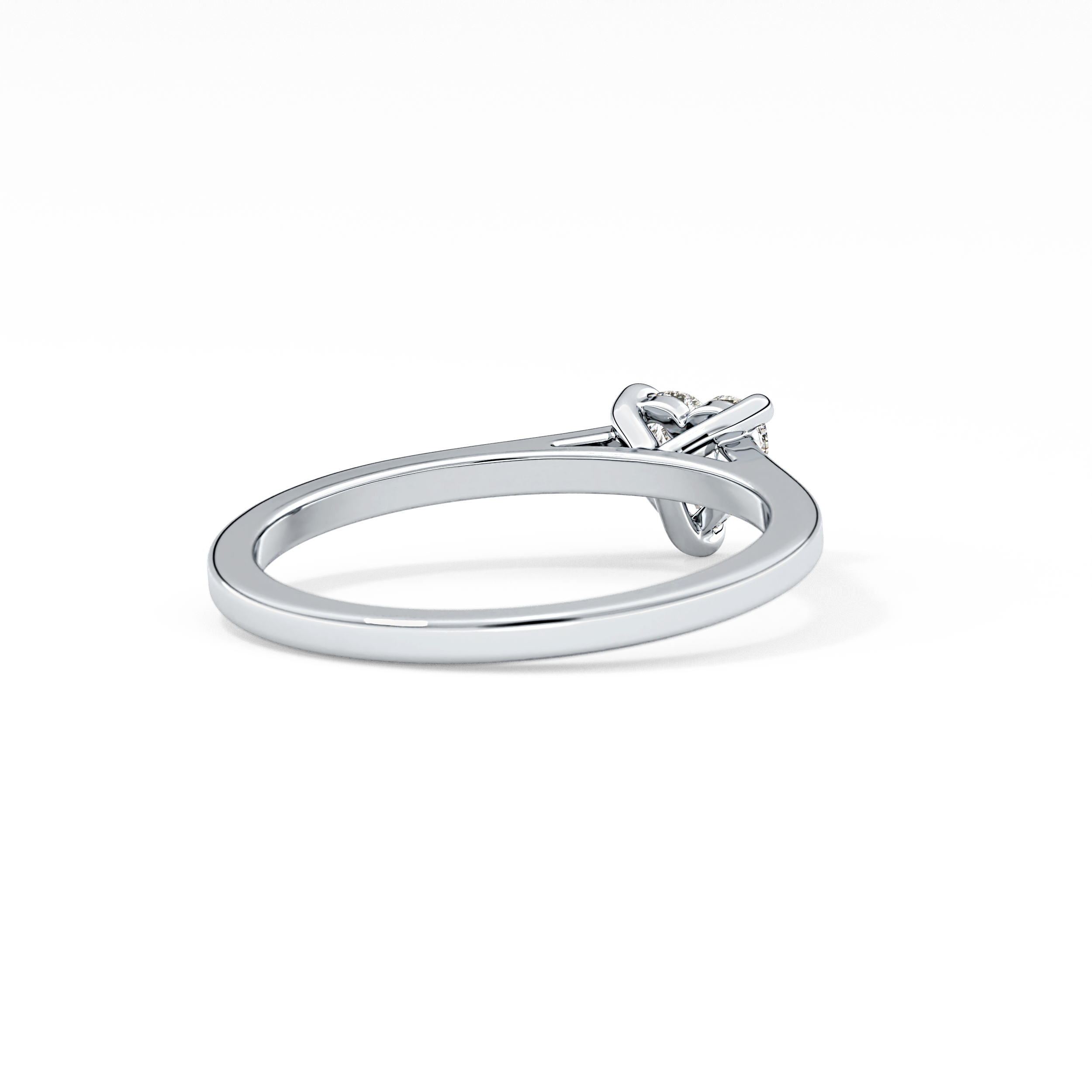 Heart Solitaire Lab Grown Diamond Engagement Ring