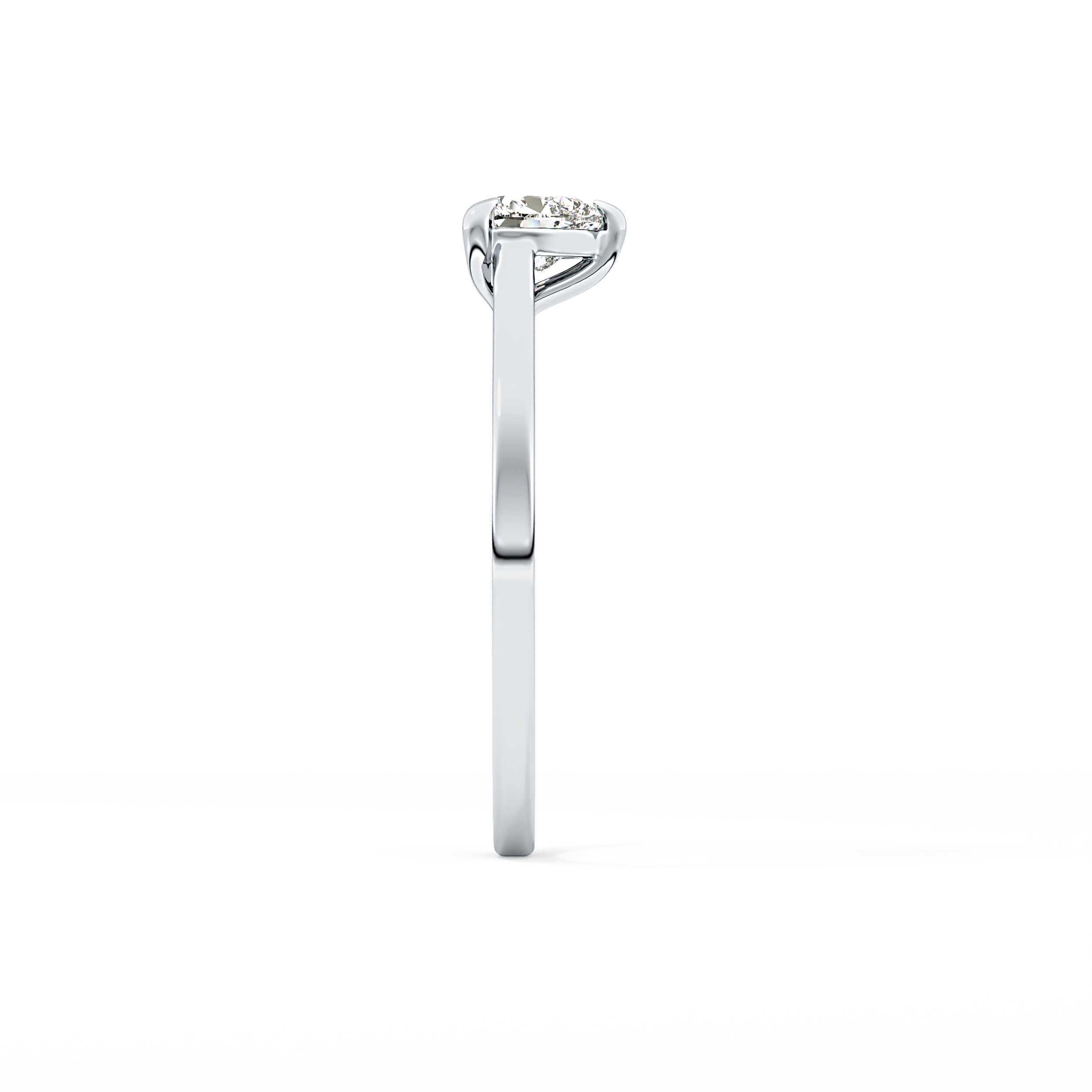 Heart Solitaire Lab Grown Diamond Engagement Ring
