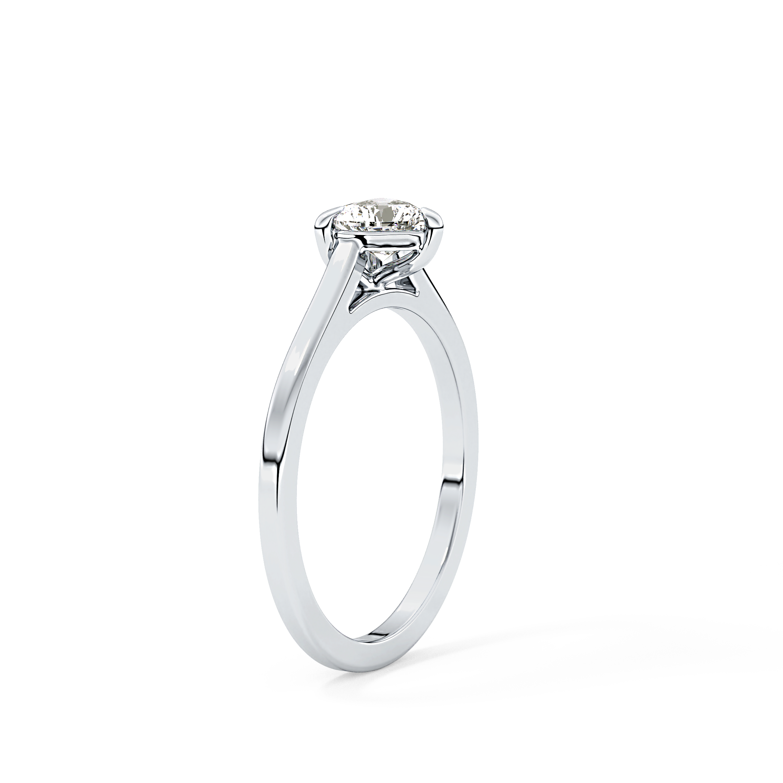Heart Solitaire Lab Grown Diamond Engagement Ring