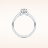 0.44 CT Heart Shaped Solitaire Moissanite Engagement Ring