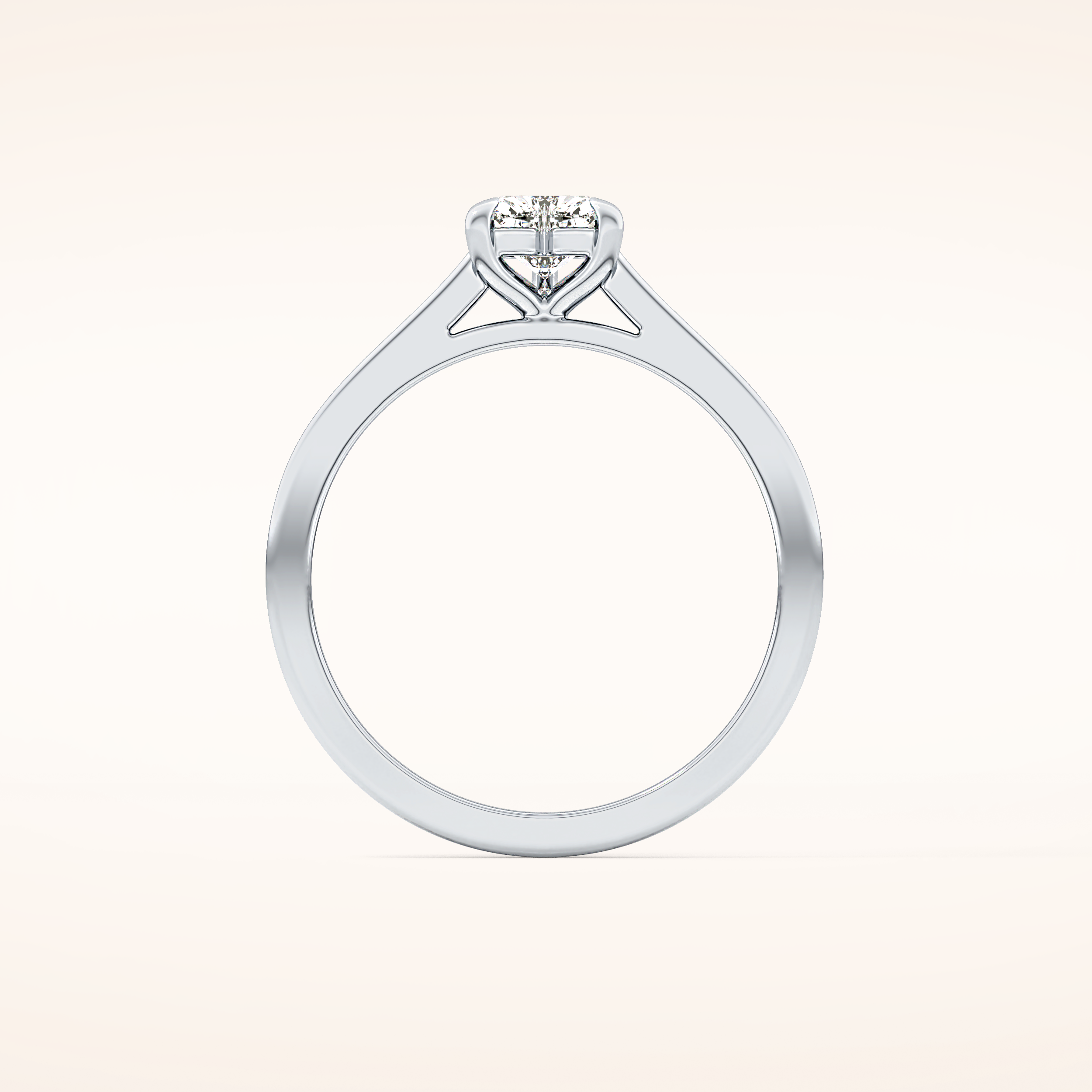 0.44 CT Heart Shaped Solitaire Moissanite Engagement Ring