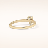 0.35 CT Pear Shaped Solitaire Moissanite Engagement Ring