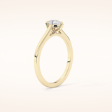 0.35 CT Pear Shaped Solitaire Moissanite Engagement Ring