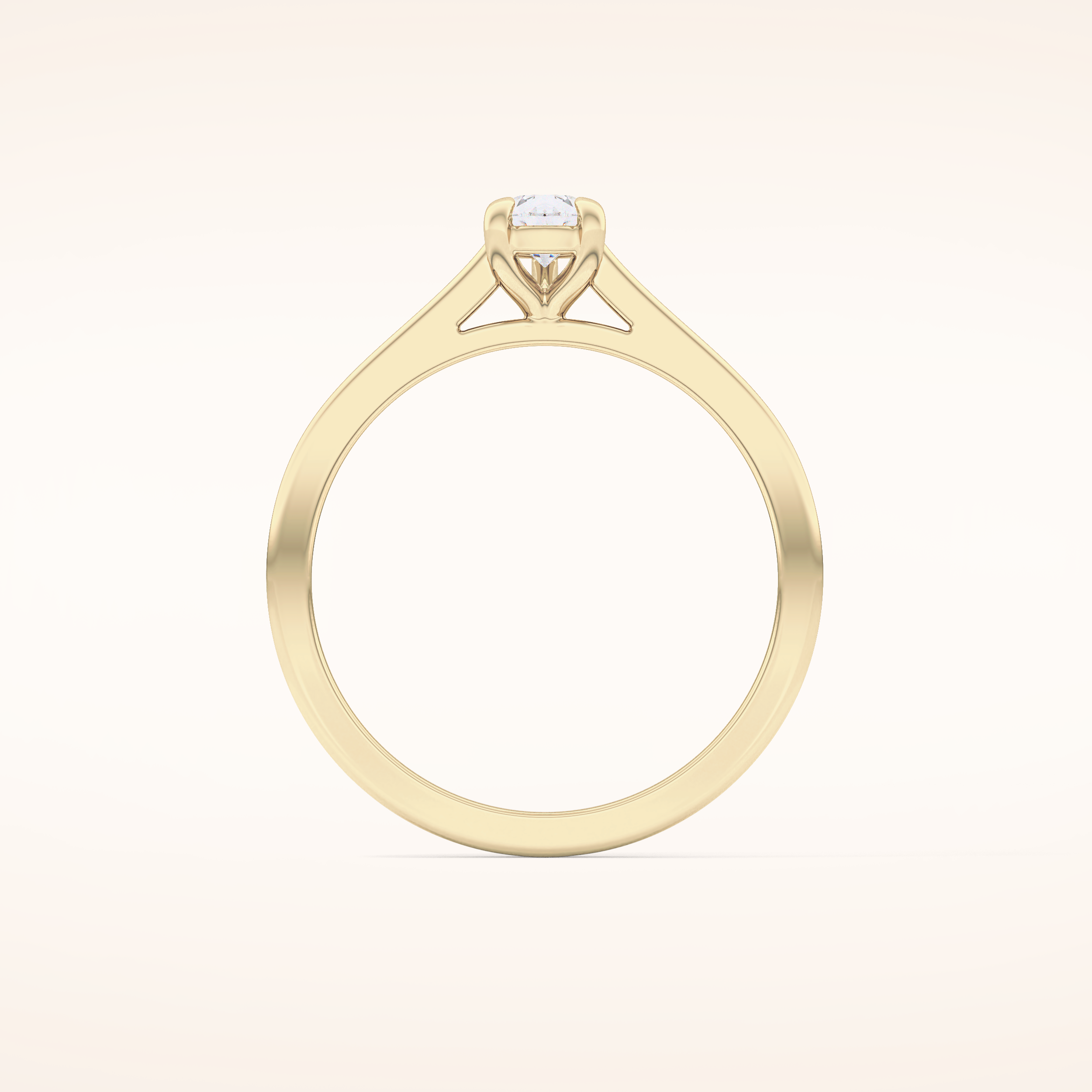 0.35 CT Pear Shaped Solitaire Moissanite Engagement Ring