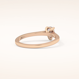 0.35 CT Pear Shaped Solitaire Moissanite Engagement Ring