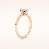 0.35 CT Pear Shaped Solitaire Moissanite Engagement Ring