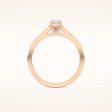 0.35 CT Pear Shaped Solitaire Moissanite Engagement Ring