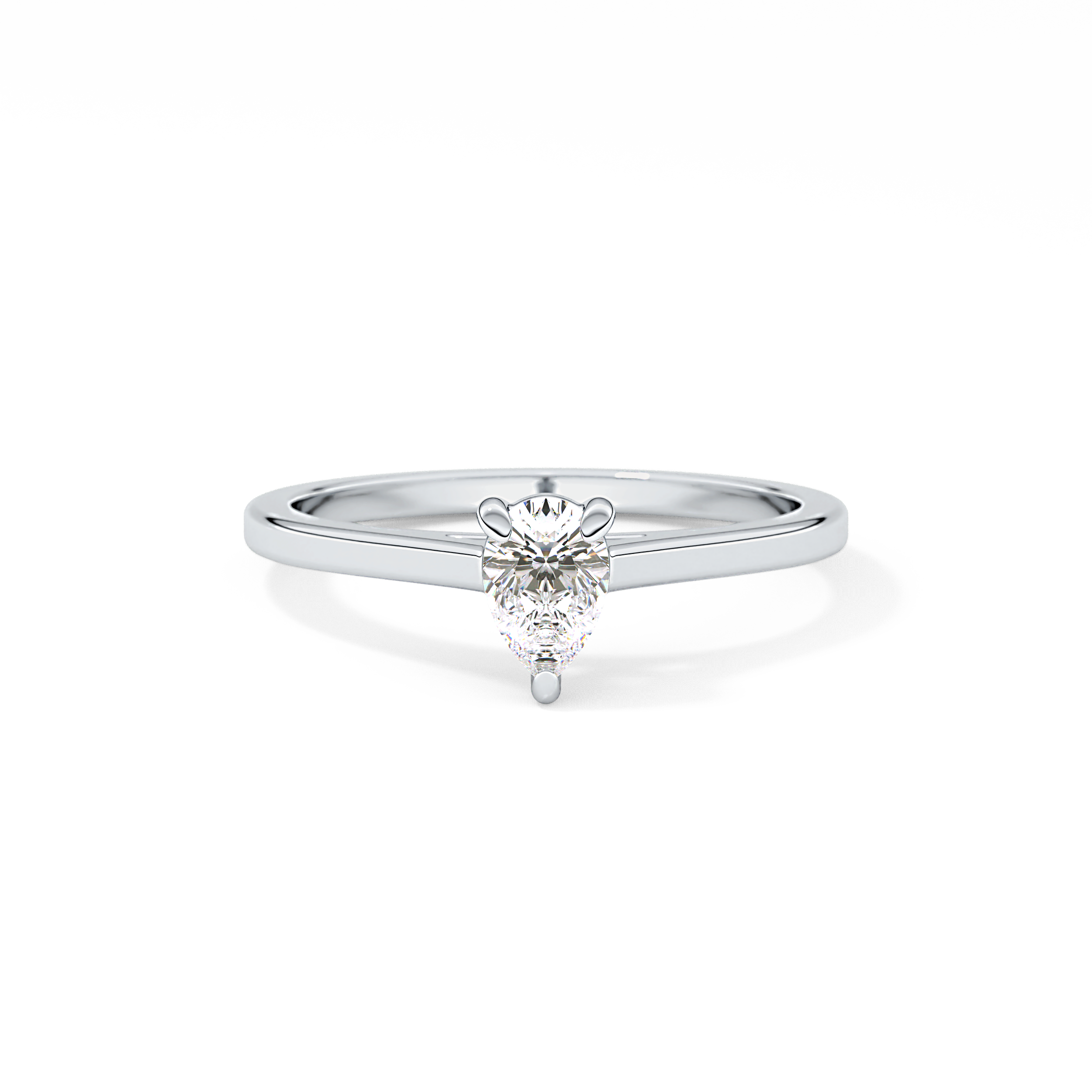 Pear 0.35 Solitaire Lab Grown Diamond Engagement Ring