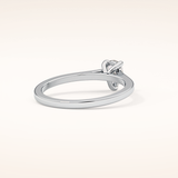 0.35 CT Pear Shaped Solitaire Moissanite Engagement Ring