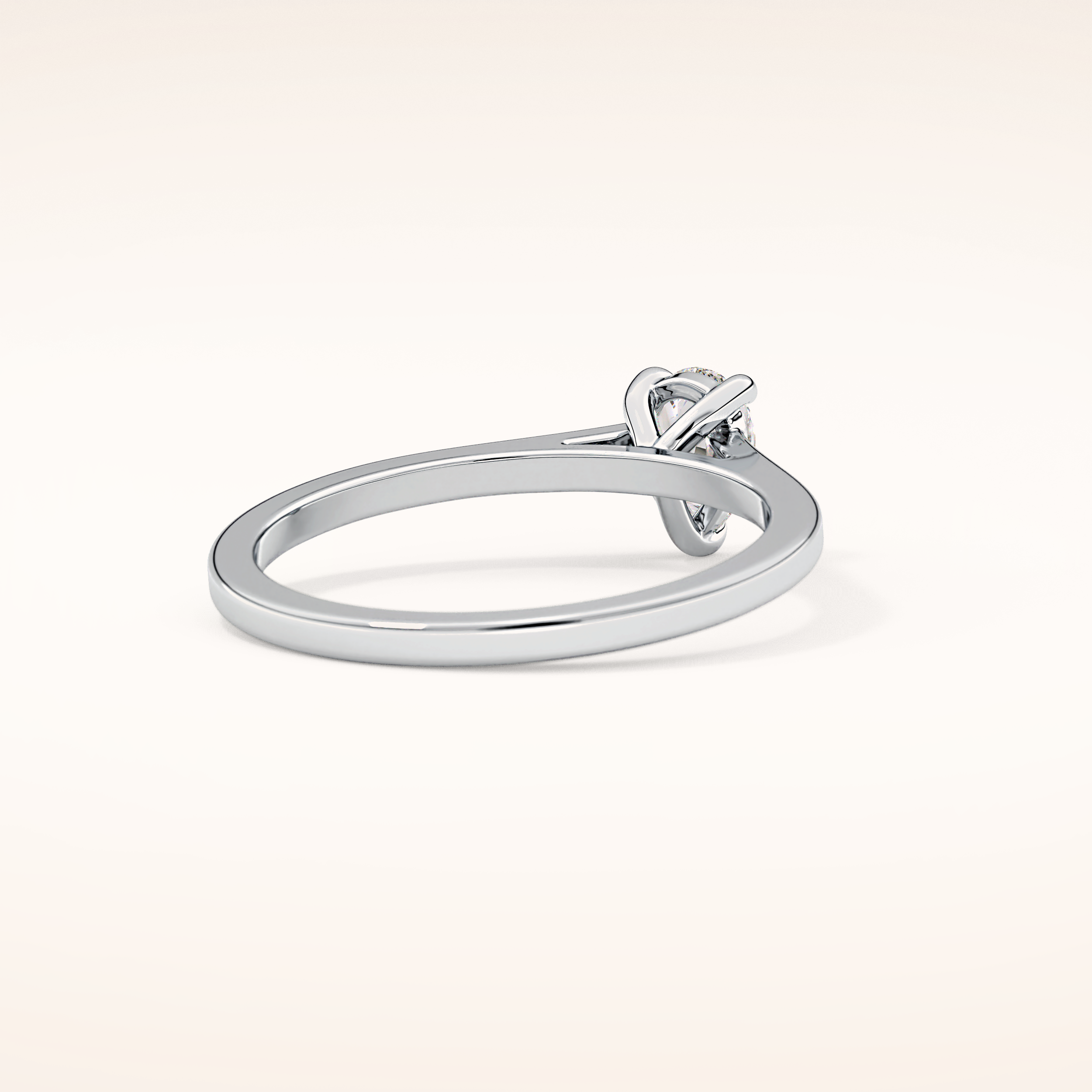 0.35 CT Pear Shaped Solitaire Moissanite Engagement Ring