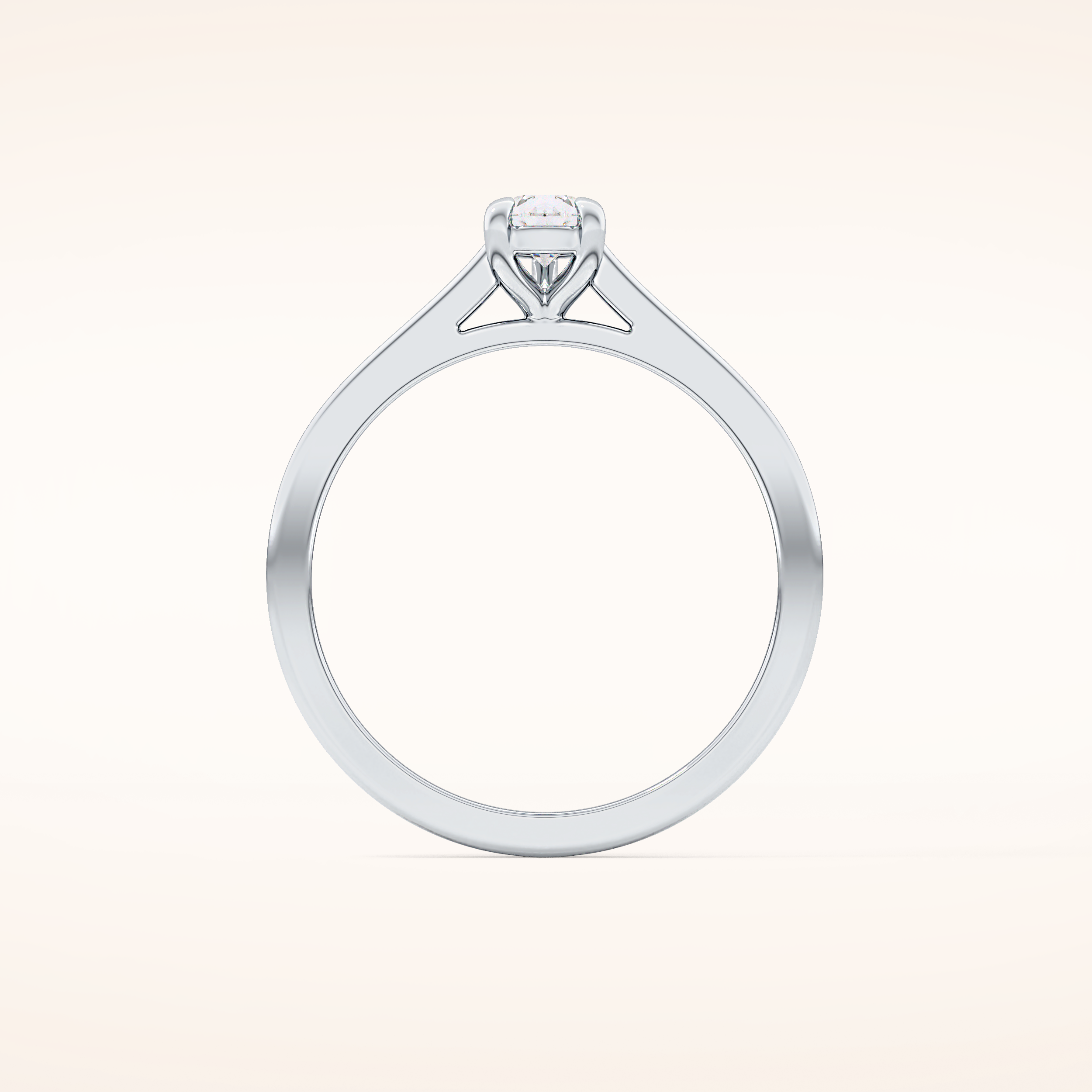 0.35 CT Pear Shaped Solitaire Moissanite Engagement Ring