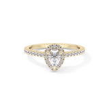 Pear Halo & Pave Lab Grown Diamond Engagement Ring