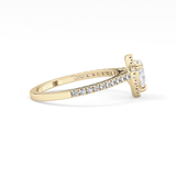 Pear Halo & Pave Lab Grown Diamond Engagement Ring