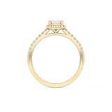 Pear Halo & Pave Lab Grown Diamond Engagement Ring