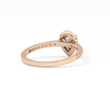 Pear Halo & Pave Lab Grown Diamond Engagement Ring