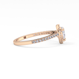 Pear Halo & Pave Lab Grown Diamond Engagement Ring