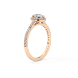 Pear Halo & Pave Lab Grown Diamond Engagement Ring
