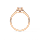 Pear Halo & Pave Lab Grown Diamond Engagement Ring