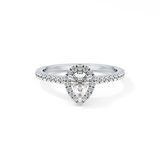 Pear Halo & Pave Lab Grown Diamond Engagement Ring