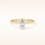 0.42 CT Marquise Shaped Solitaire Moissanite Engagement Ring