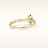 0.42 CT Marquise Shaped Solitaire Moissanite Engagement Ring