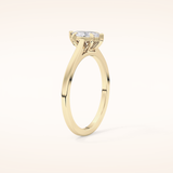 0.42 CT Marquise Shaped Solitaire Moissanite Engagement Ring