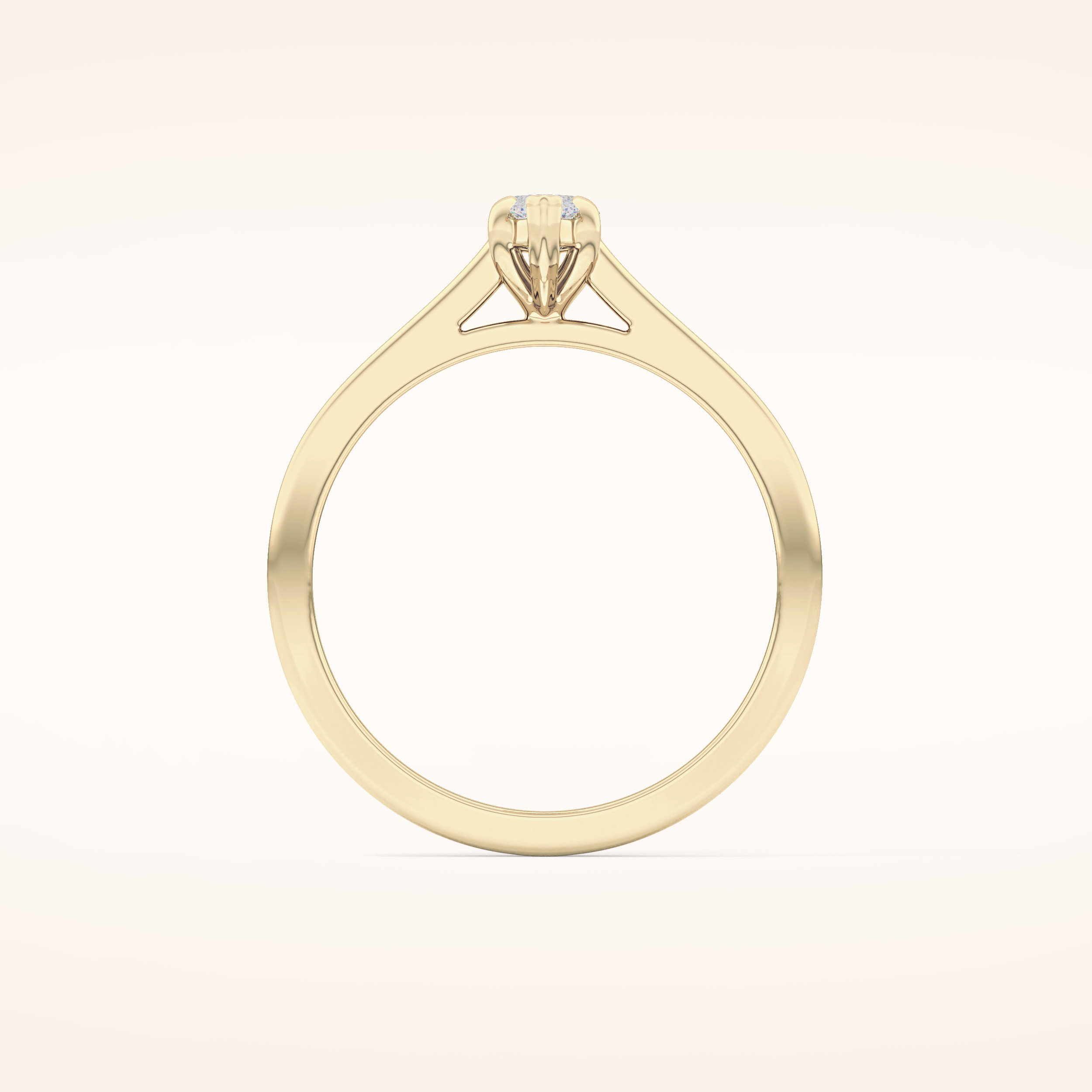 0.42 CT Marquise Shaped Solitaire Moissanite Engagement Ring